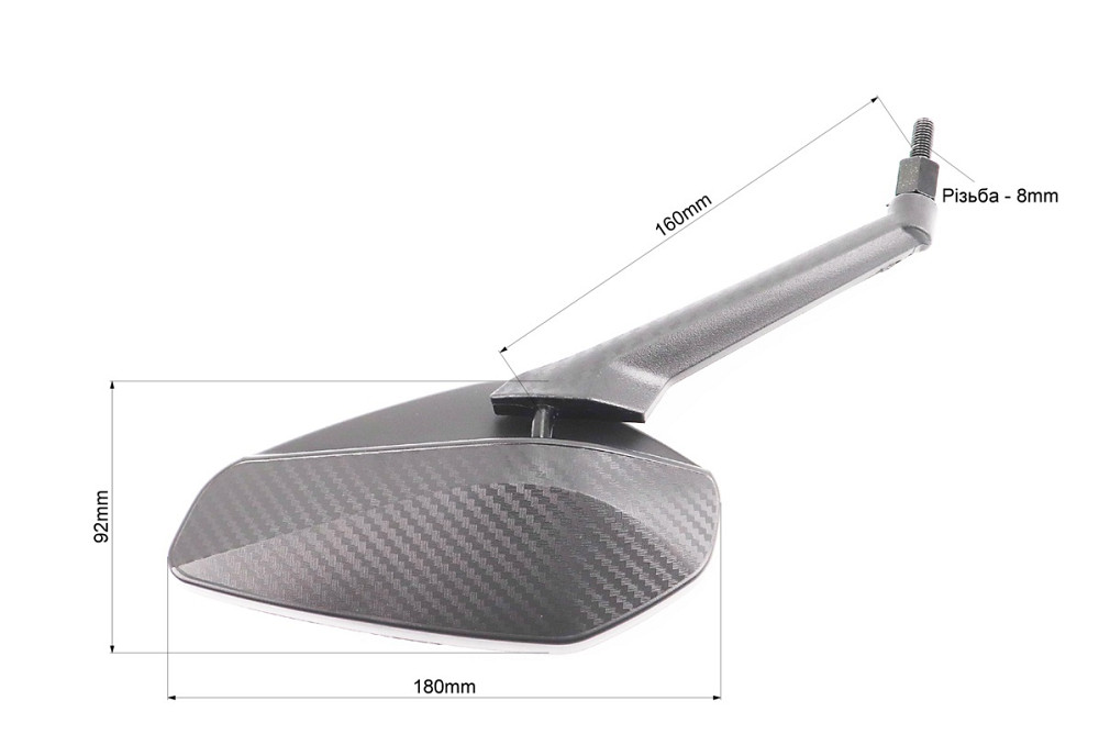 Дзеркала к-кт "ПРИЗМА" чорний, м8 (ССС - знак якості) Киев - изображение 2