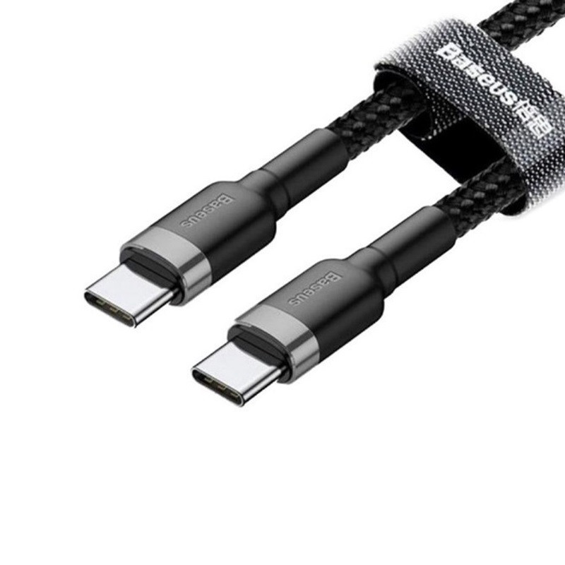 Кабель Baseus Cafule PD2.0 60W flash charging USB Type-C-Type-C (20V 3A)1M Grey+Black Київ - фото 10