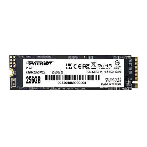 SSD M.2 Patriot P320 256GB NVMe 2280 Gen3.0 x4 3D TLC (P320P256GM28) Київ
