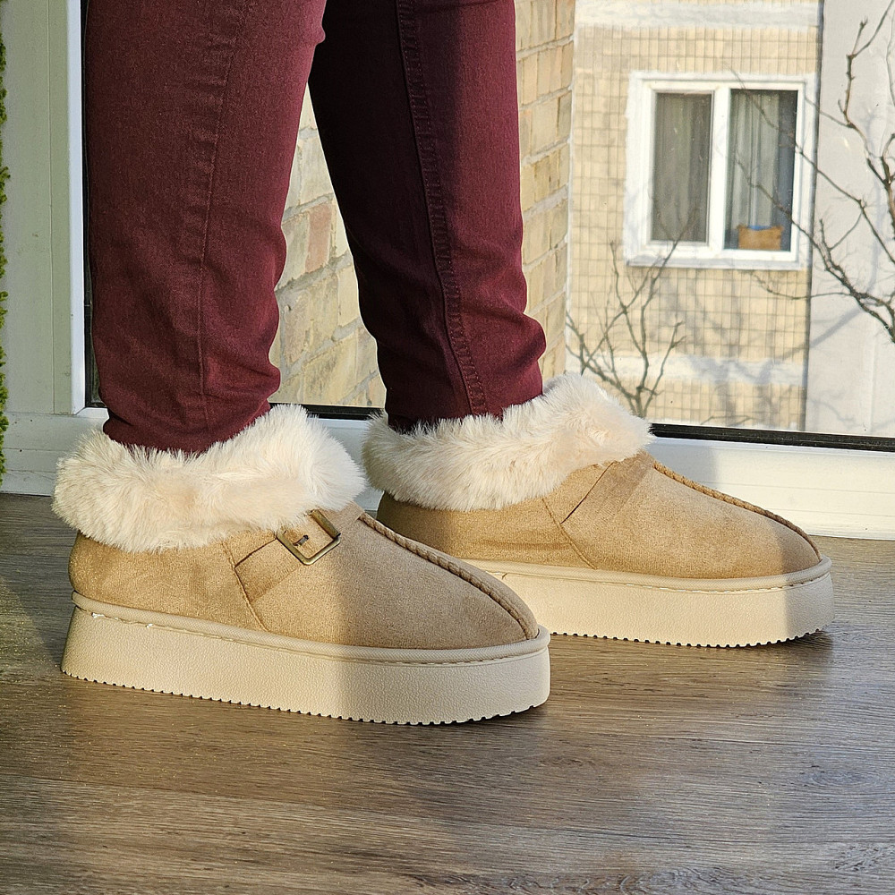 Зимові жіночі Уги Бежеві Чоботи з Хутром Теплі Сірі (розміри: 36,37,38,39,40,41) Дніпро - фото 7