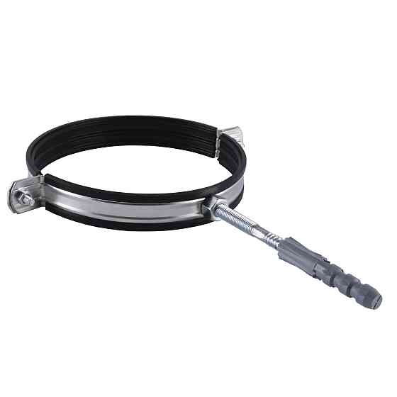 Хомут трубний SOLOMON  (комплект)  6″, 158-168мм  з гвинтом 10х120 та дюбелем Тернополь