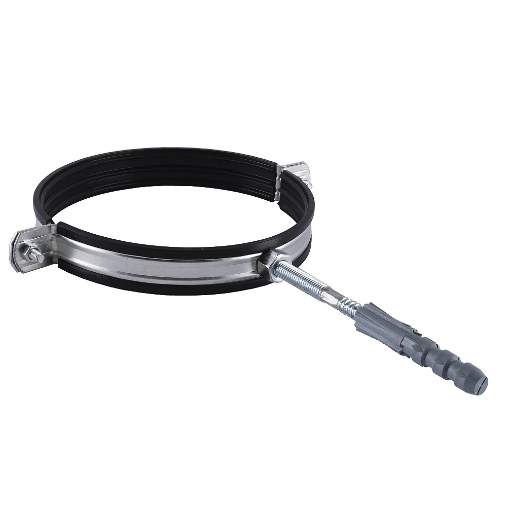 Хомут трубний SOLOMON  (комплект)  6″, 158-168мм  з гвинтом 10х120 та дюбелем Тернопіль - фото 3