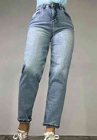 Джинсы женские Mikaletta 3255 MOM RELAX comfort jeans высокая посадка бананы стрейчевые голубые, гол Одесса