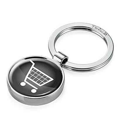 Брелок Troika Shopping, черный Ровно