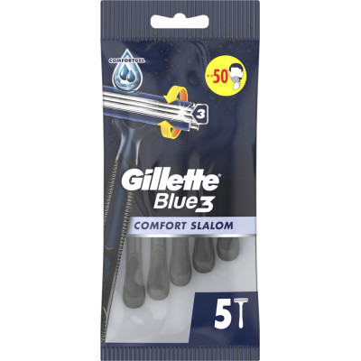Бритва Gillette Blue 3 Comfort Slalom 5 шт. (8006540808689) Вінниця - фото 2