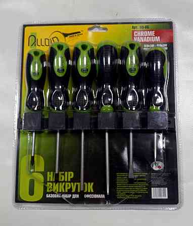 Набір викруток 6 предм. шліць та хрест ALLOID планка для кріплення Вінниця