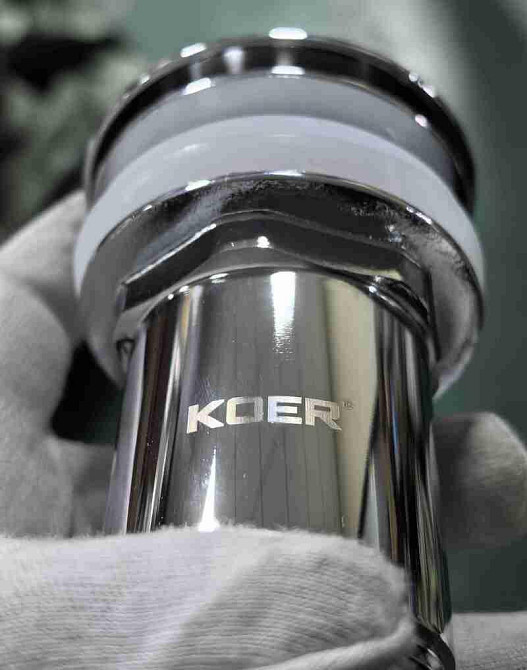 Донный клапан для раковины Koer PW-07-01 1 1/4'' с переливом автоматический СLICK-СLACK (Цвет хром) (KR5782) Киев - изображение 6