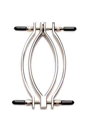 Затискач для статевих губ Master Series: Pussy Tugger Adjustable Vagina Clamp with Chain Sex Aura Київ