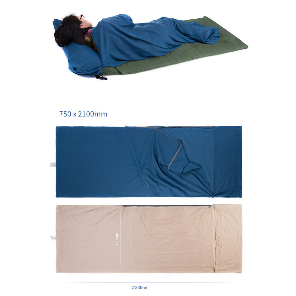 Подкладка для спального мешка Naturehike NH15S012-D, хлопок, синий Киев - изображение 3