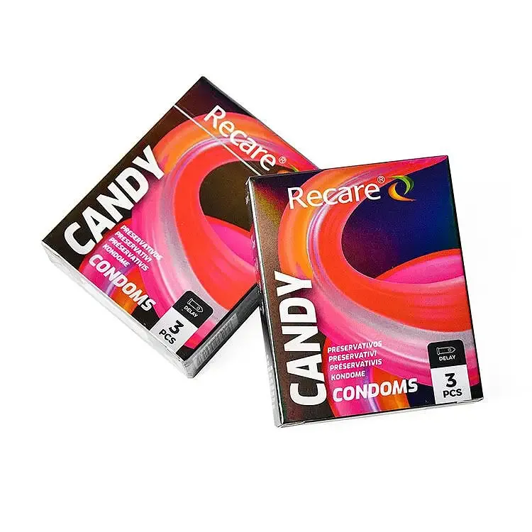 Презервативи Holographic Recare Delay Candy Condoms 3 шт, пролонгувальний ефект, цукерковий аромат Львів - фото 3