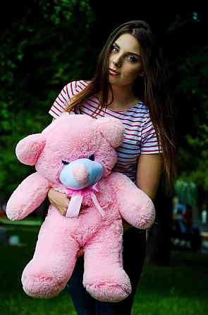 Плюшевий ведмедик М'яка іграшка Рафаель 80 см Рожевий Тернопіль