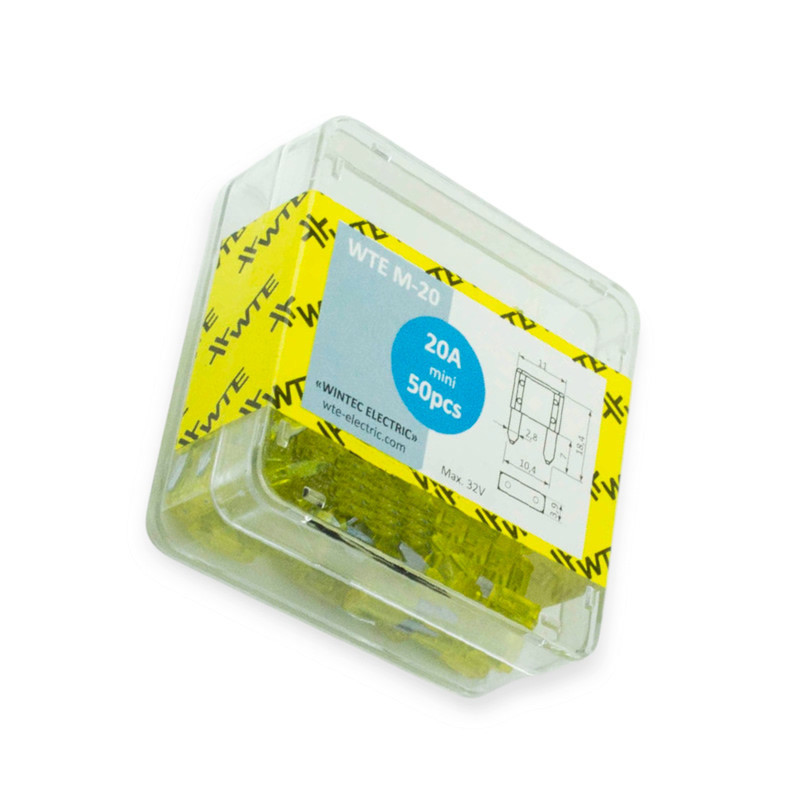 Запобіжники Євро mini (WTE) 20А (коробка 50шт) Мукачево - фото 1