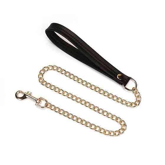 Ошейник с поводком Liebe Seele Black Organosilicon Collar with Leash, экокожа Sex Aura Киев