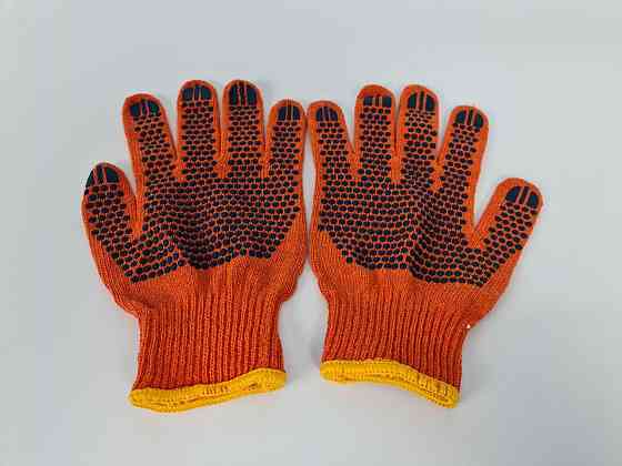 Господарські рукавички щільні 10 кл/3н жовтогаряча з ПВХ покриттям Польща (10 пар) Харків