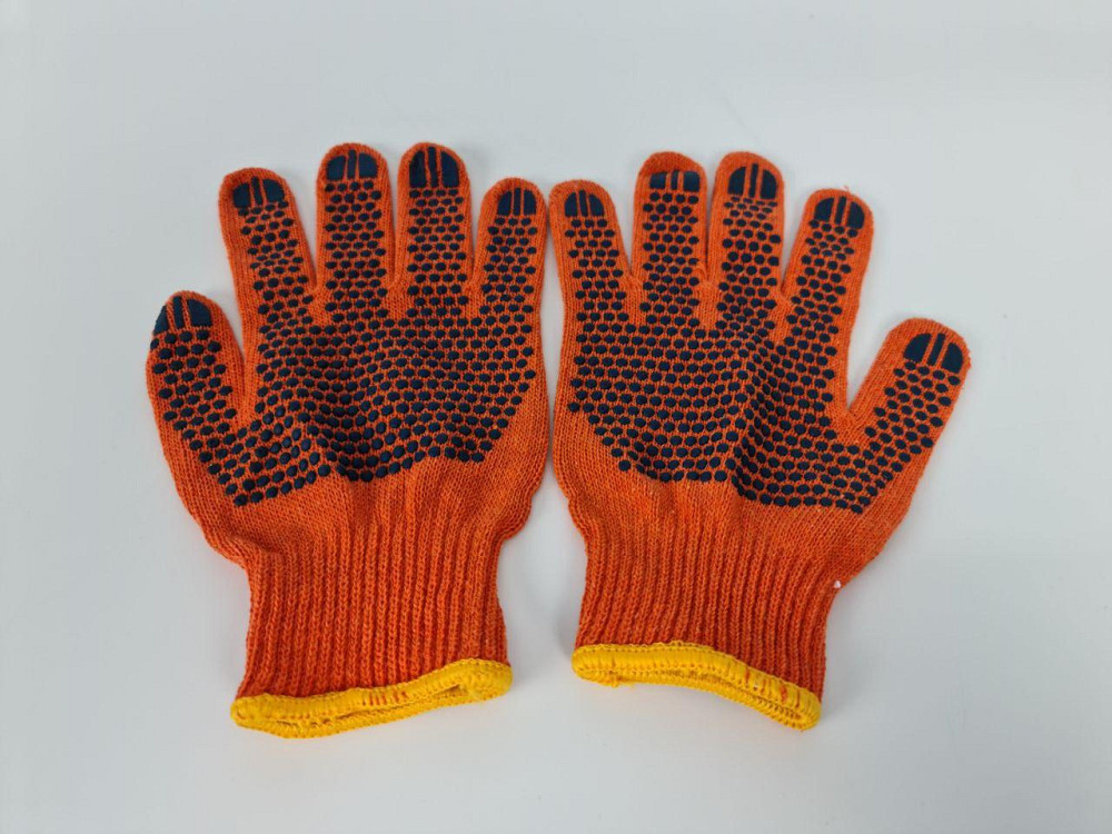 Господарські рукавички щільні 10 кл/3н жовтогаряча з ПВХ покриттям Польща (10 пар) Харків - фото 2