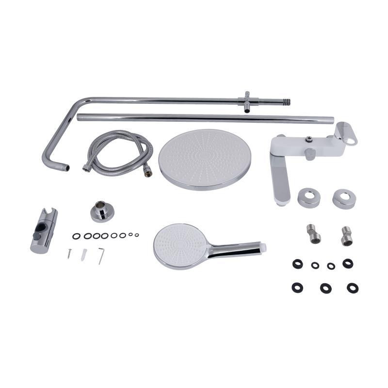 Душевая система для душа Qtap Jay на три потребителя (с изливом) QTJAY111CRW45555 Chrome/White, латунь Харьков - изображение 8