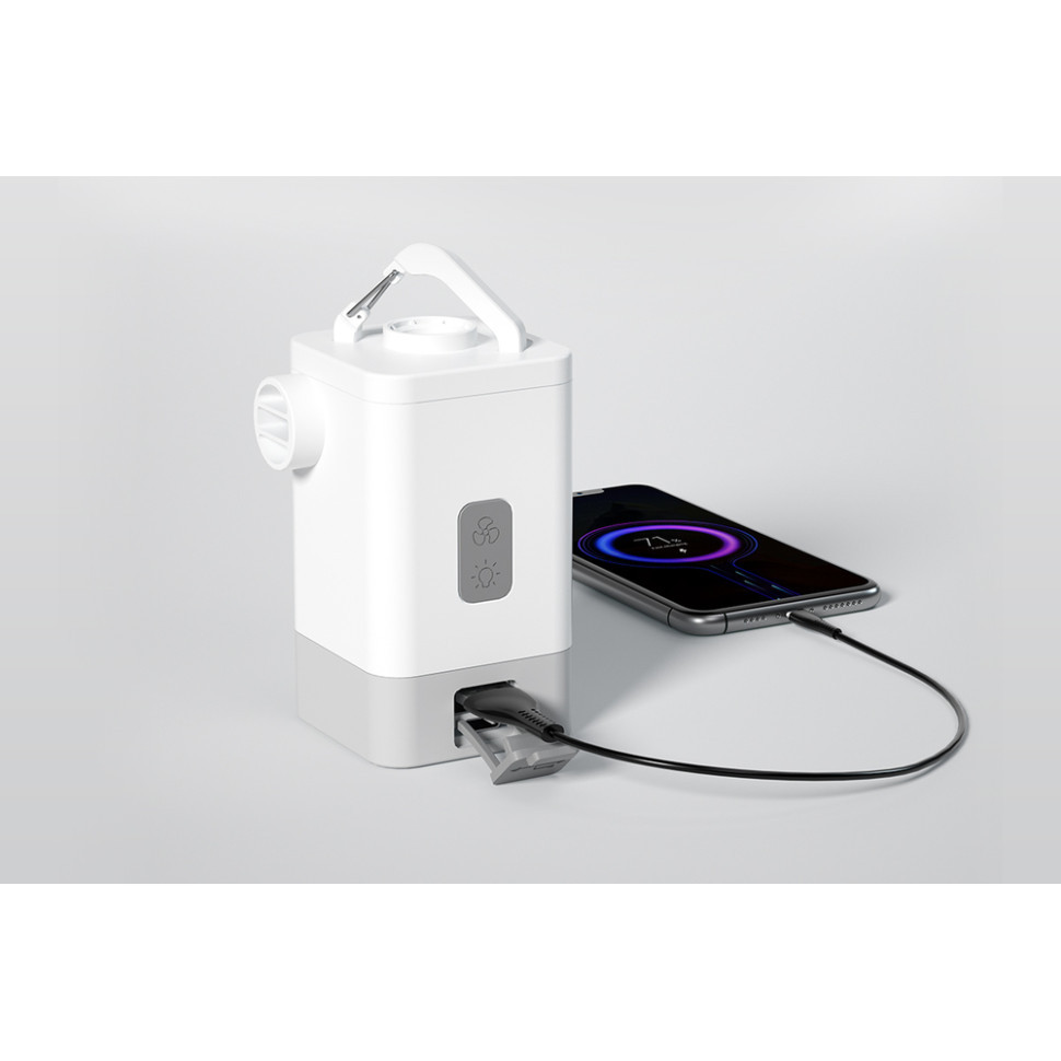 Насос-ліхтар-powerbank кемпінговий Flextail Max Pump 2 Plus, білий Київ - фото 13