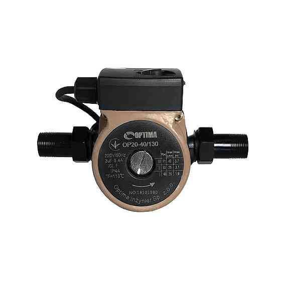 Насос циркуляційний Optima OP20-40 130мм + гайки, + кабель з вилкою (000010568) Київ