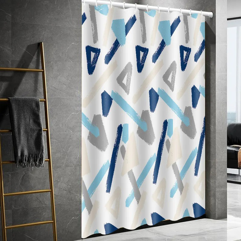 Шторка для ванны из полиэстера водонепроницаемая Bathlux 180x180 см с кольцами, занавеска для ванной комнаты Каменец-Подольский - изображение 5