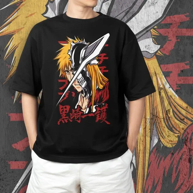 Футболка для підлітка хлопчика з принтом Блич Ичиго Куросаки 12 Розмір 160 Anime10655 Дніпро - фото 3