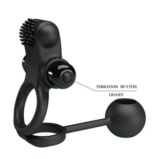 Ерекційне кільце - Pretty Love Vibration Penis Sleeve IV Black Sex Aura Київ