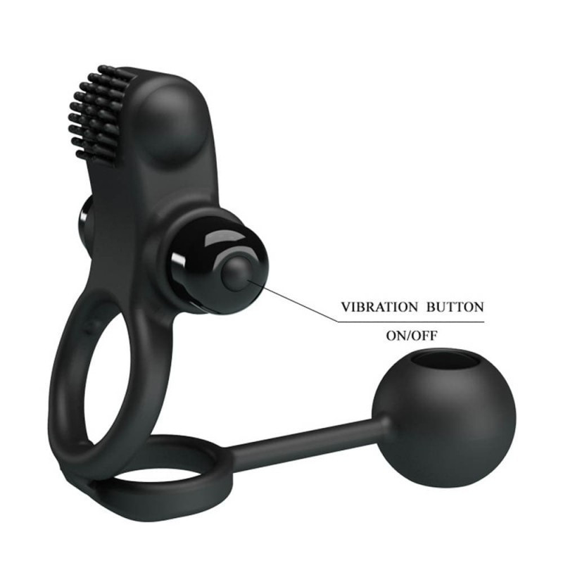 Ерекційне кільце - Pretty Love Vibration Penis Sleeve IV Black Sex Aura Київ - фото 5