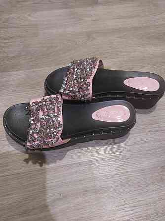 Шлепанцы женские Б/У 38 черно-розовый Киев