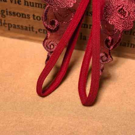 Стрінги з розрізом жіночі універсальний бордовий Київ