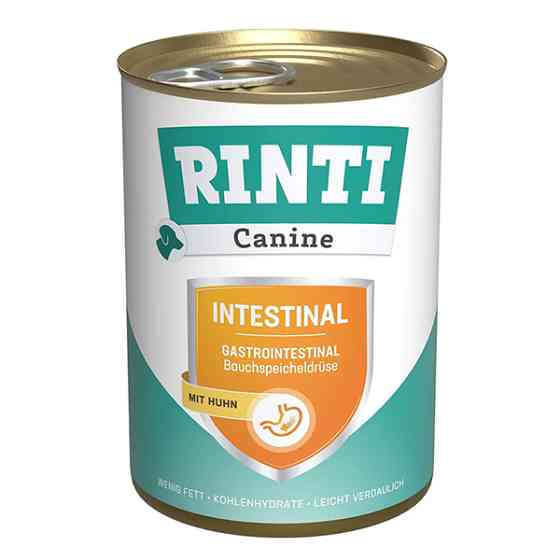 Rinti Canine Veterinary Intestinal mit Huhn РИНТИ ВЕТЕРИНАРИ ИНТЕСТИНАЛ КУРИЦА диетический влажный корм для собак с заболеваниями ЖКТ и поджелудочной  Киев