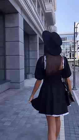 Женское приталенное платье с рюшами крепдайвинг Одесса