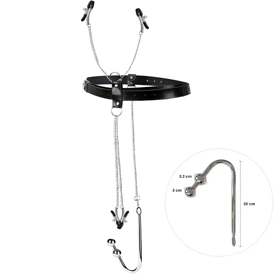 Бондажний набір із металевим анальним гаком №3 Art of Sex Blanca Bondage set with anal hook №3 Львів - фото 1