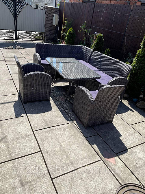 Ротангові меблі з кутовим диваном та 2 кріслами Київ - фото 4