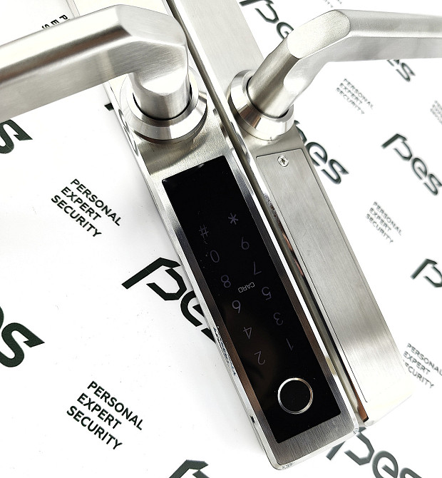 PES Aston серый смарт замок из нержавеющей стали Киев - изображение 8