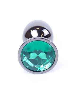 Анальна пробка - Jewellery Dark Silver Plug Green Sex Aura Київ