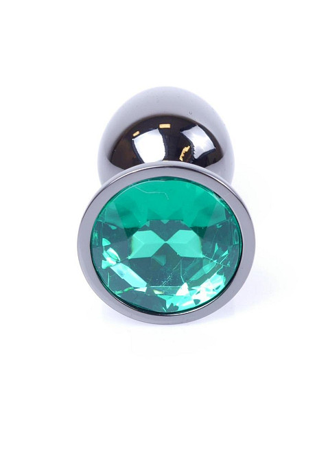 Анальна пробка - Jewellery Dark Silver Plug Green Sex Aura Київ - фото 2
