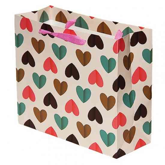 Подарочный Пакет Сердца 27 см Винница