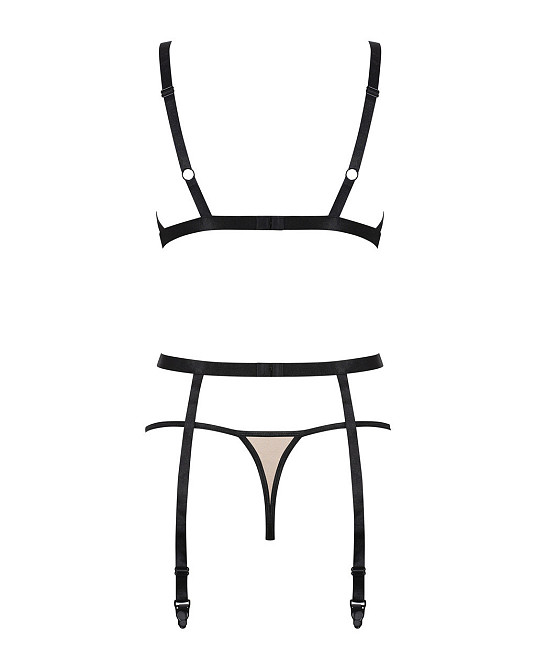 Комплект с поясом для чулок Obsessive Nudelia set L/XL Sex Aura Киев - изображение 6