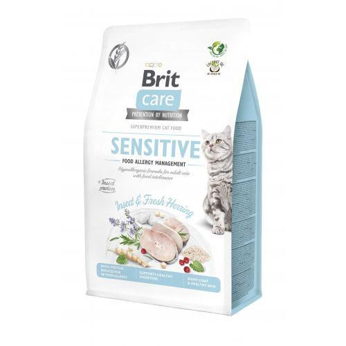 Сухий корм Brit Care Cat GF Insect для кішок із харчовою нестерпністю, з комахами та рибою, 400 г Київ - фото 1