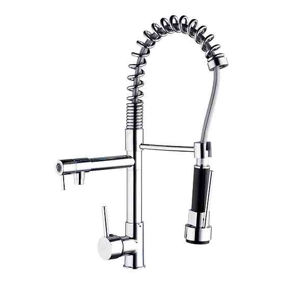 Змішувач для раковини висувний злив кран два режими води WanFan Хромований Кам'янець-Подільський