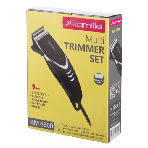 Машинка для стрижки 240W дротова чорний 6800 KAMILLE Житомир - фото 6