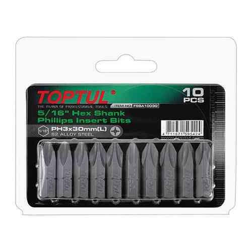 Набір насадок викруткових TOPTUL 5/16" L30 мм PH2 10ед. FSBA1002G Чернігів