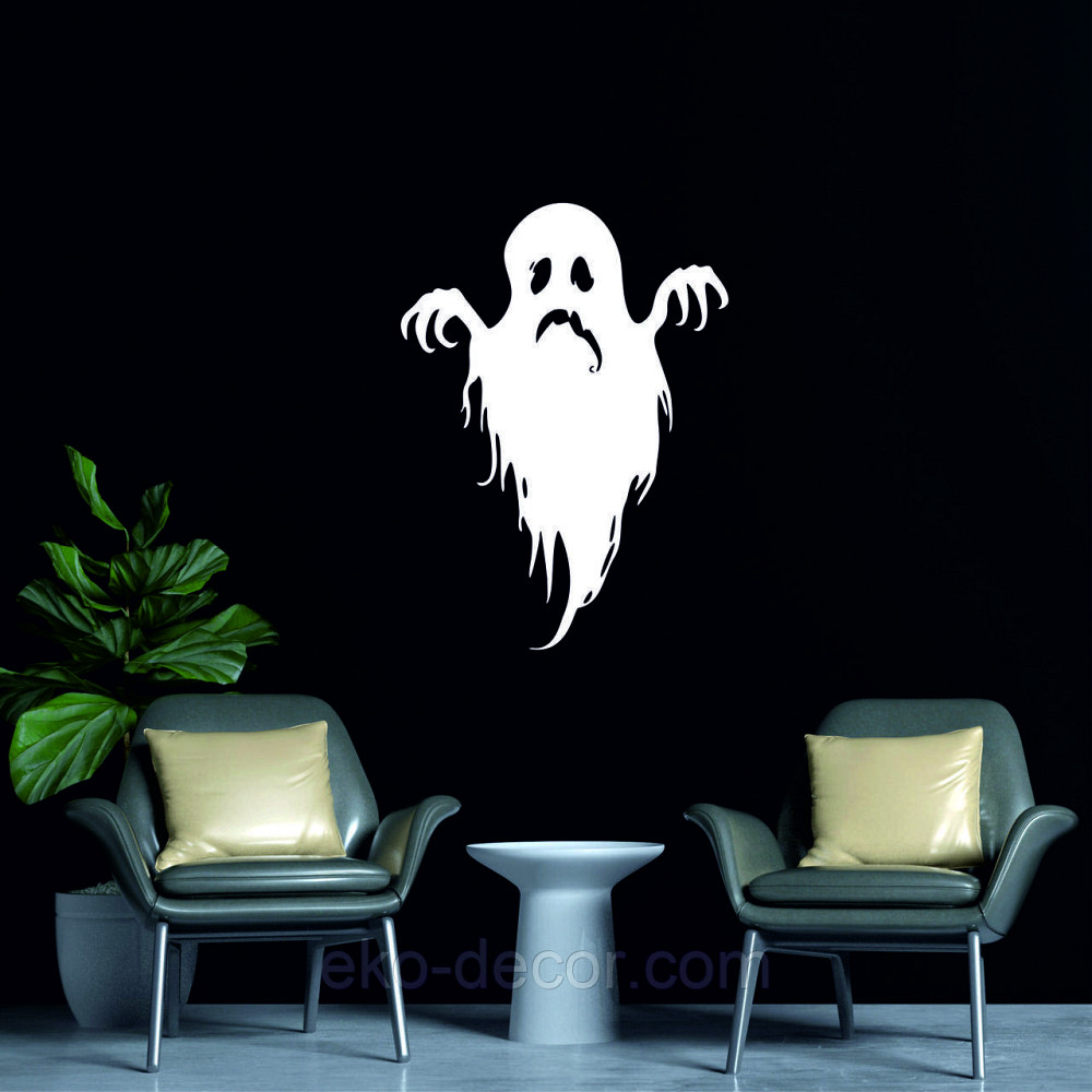 Декоративное настенное Панно «Привидение», Декор на стену 70*51 см, Белый Киев - изображение 5