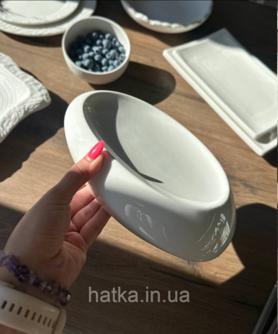 Блюдо для подачі Olens 22,5*16*6см "Саммер" (внутр18*12,5см) кераміка для дому та ресторану 102-1420 Київ - фото 1