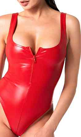Боди Noir Handmade F352 Red powerwetlook body - M Sex Aura Киев