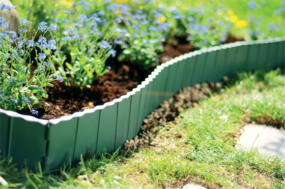 Бордюр садовий Prosperplast GARDEN FENCE, темно-зелений, 5,9 м Київ