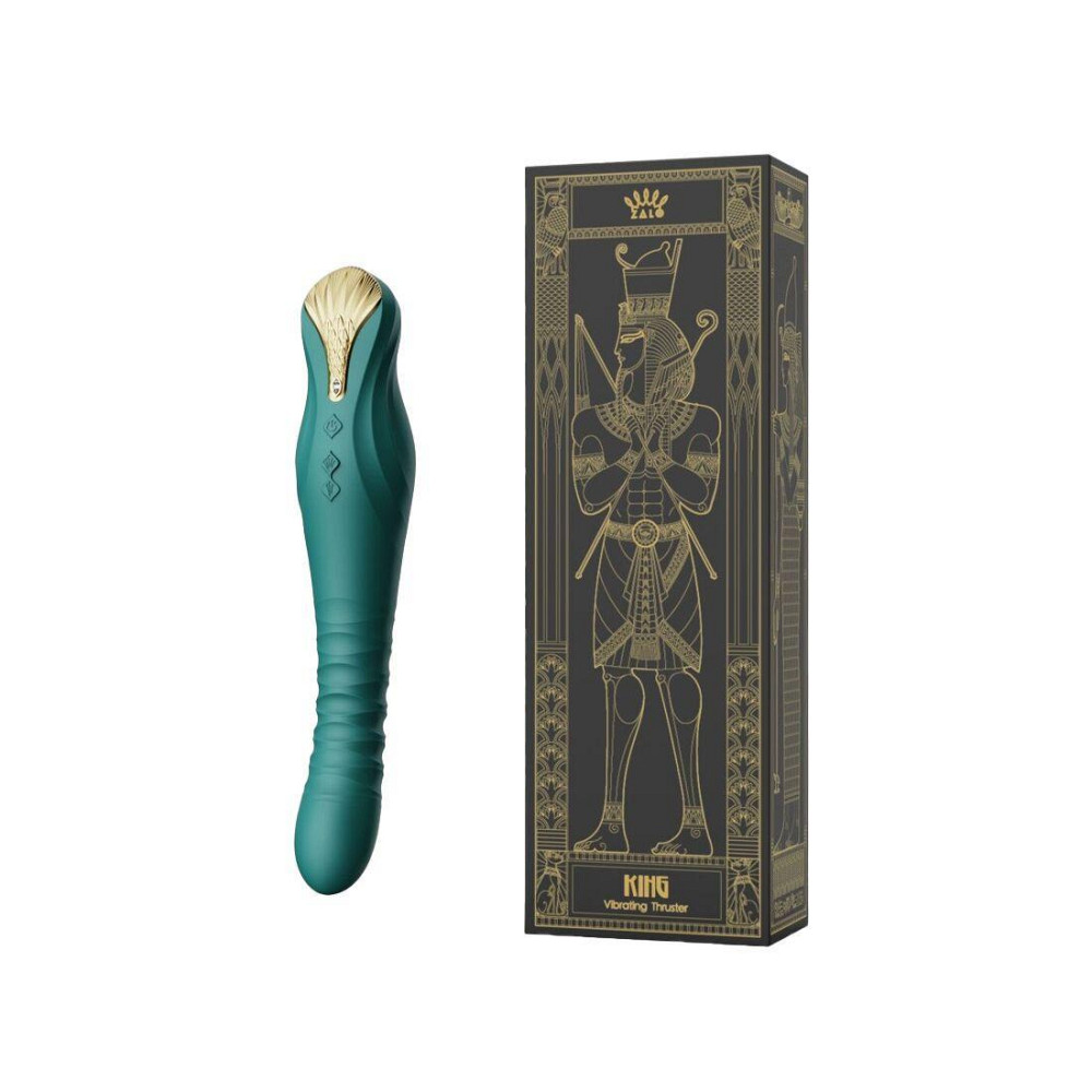 Смартвибратор-пульсатор Zalo — King Turquoise Green, кристалл Swarovski Sex Aura Киев - изображение 10