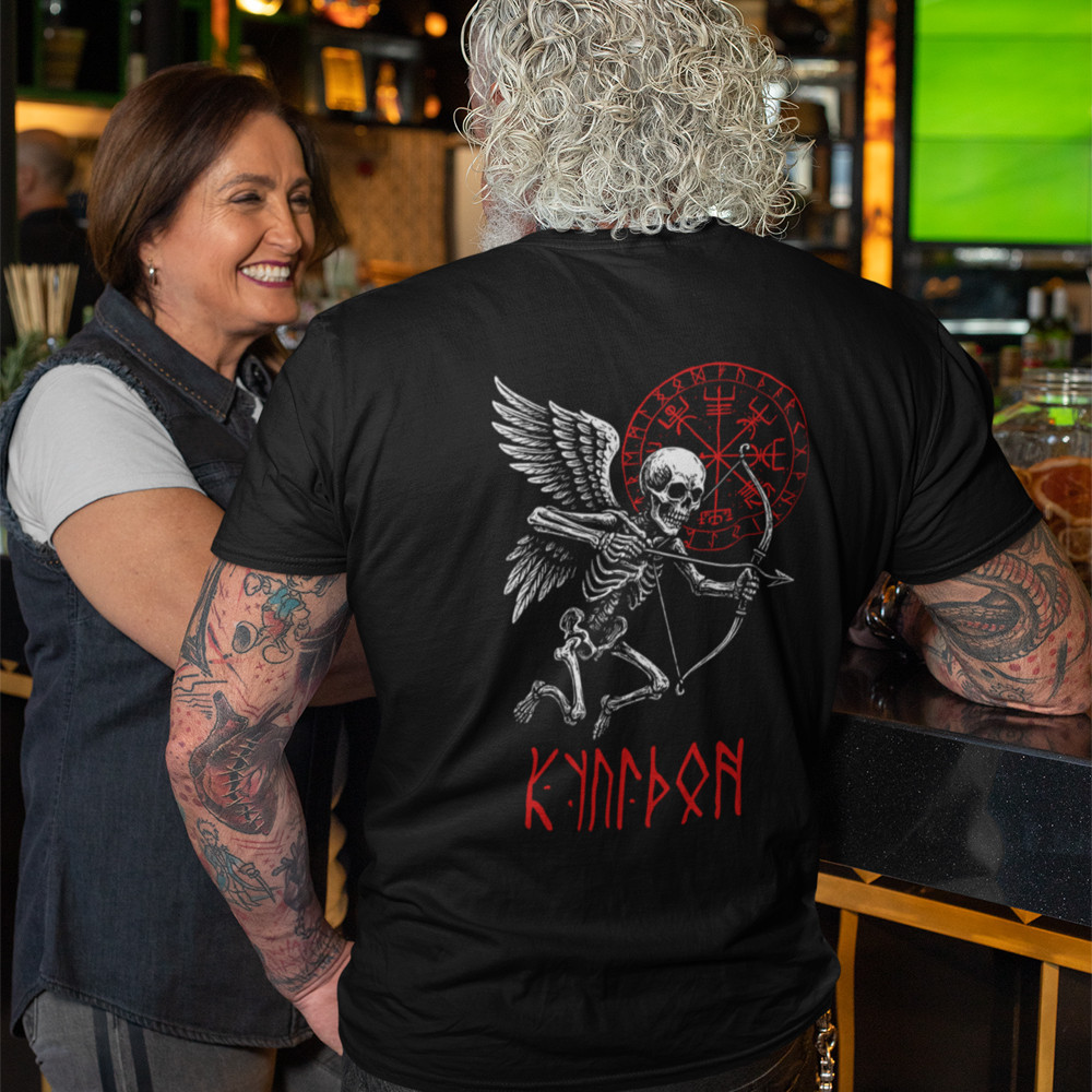 Футболка мужская "Купидон" для лета / Дизайнерская базовая футболка с украинским уникальным принтом Запорожье - изображение 2