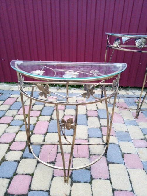 Столик кований пристінний маленький M-048 Київ - фото 9