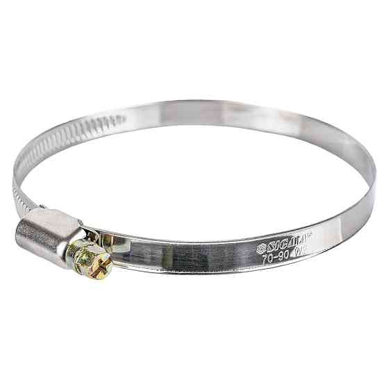 Хомут черв'ячний неіржавкий 9 мм D70-90мм 10 шт. SIGMA (2510151) Київ