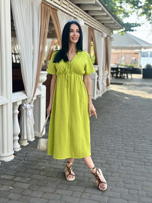 Довга муслінова сукня "Lira" | Норма і батал Київ - фото 7